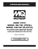 MULTIQUIP EM-70P Operation Manual preview