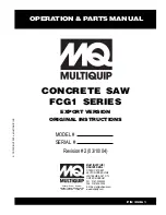 Предварительный просмотр 1 страницы MULTIQUIP FCG1 SERIES Operating & Parts Manual