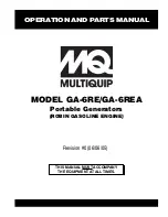 MULTIQUIP GA-6RE Operation And Parts Manual preview