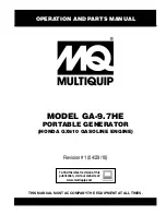 MULTIQUIP GA-9.7HE Operation And Parts Manual preview