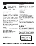 Предварительный просмотр 9 страницы MULTIQUIP GLW-180H Parts And Operation Manual