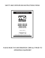 MULTIQUIP HBC19B Safety And Operation Instructions preview