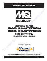 Предварительный просмотр 1 страницы MULTIQUIP hhn34tvdtcsl4 Operation Manual