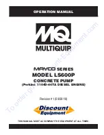 Предварительный просмотр 1 страницы MULTIQUIP LS600P Operation Manual