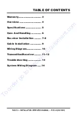 Preview for 2 page of MULTIQUIP Mayco C30HDG Installation & Operation Manual