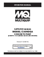 Предварительный просмотр 1 страницы MULTIQUIP MAYCO C30HDGA Operation Manual