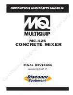 Предварительный просмотр 1 страницы MULTIQUIP MC-42S Operation And Parts Manual