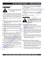 Preview for 15 page of MULTIQUIP MC94PH8 Operation And Parts Manual