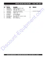 Preview for 71 page of MULTIQUIP MC94PH8 Operation And Parts Manual