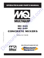 Preview for 1 page of MULTIQUIP MC94SH8 Operation And Parts Manual