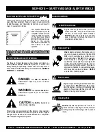 Предварительный просмотр 6 страницы MULTIQUIP Mikasa MDR-9DYE Operation And Parts Manual