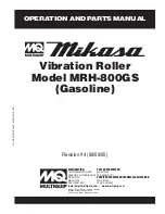 Preview for 1 page of MULTIQUIP Mikasa MRH800GS Operation And Parts Manual