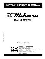 Предварительный просмотр 1 страницы MULTIQUIP Mikasa MT-70H Parts And Operation Manual