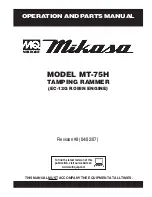 Предварительный просмотр 1 страницы MULTIQUIP Mikasa MT-75H Operation And Parts Manual