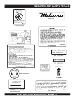 Предварительный просмотр 8 страницы MULTIQUIP Mikasa MT-75H Operation And Parts Manual