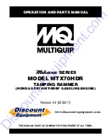 Preview for 1 page of MULTIQUIP Mikasa MTX70HDR Operation And Parts Manual