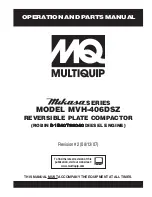 MULTIQUIP Mikasa MVH406DSZ Operation And Parts Manual предпросмотр