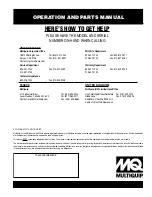 Preview for 86 page of MULTIQUIP Mikasa MVH408GH Operation And Parts Manual