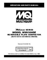 Preview for 1 page of MULTIQUIP Mikasa MVH508DZ Operation And Parts Manual