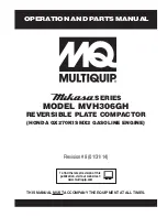 MULTIQUIP Mikasa Series MVH306GH Operation And Parts Manual предпросмотр