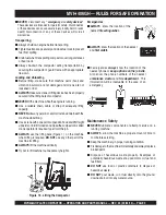 Preview for 9 page of MULTIQUIP Mikasa Series MVH406GH Operation And Parts Manual