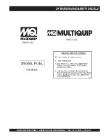 Предварительный просмотр 13 страницы MULTIQUIP MQ600TD80 Operation And Parts Manual