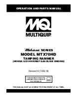 Предварительный просмотр 1 страницы MULTIQUIP MTX70HD Operation And Parts Manual