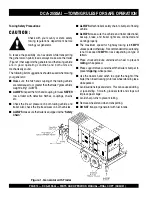 Preview for 10 page of MULTIQUIP POWER WHISPERWATT DCA-25SSAI Parts And Operation Manual