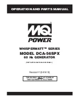 MULTIQUIP Power WHISPERWATT DCA-56SPX Operation And Parts Manual preview