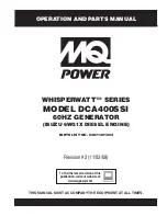 Preview for 1 page of MULTIQUIP Power WHISPERWATT DCA400SSI Parts And Operation Manual