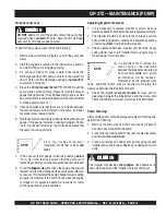 Preview for 19 page of MULTIQUIP QP3TZ Operation And Parts Manual