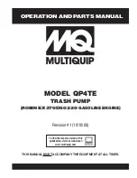 Предварительный просмотр 1 страницы MULTIQUIP QP4TE Operation And Parts Manual