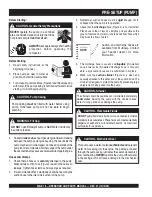 Preview for 18 page of MULTIQUIP QP4TE Operation And Parts Manual