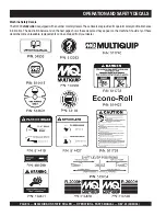 Preview for 14 page of MULTIQUIP R2000 Operation And Parts Manual