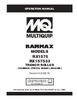 MULTIQUIP Rammax RX1575 Operation Manual preview