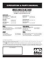 Preview for 68 page of MULTIQUIP SideWinder HS62A Operation And Parts Manual