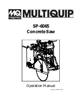 MULTIQUIP Sp-6065 Operation Manual preview