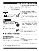 Preview for 22 page of MULTIQUIP SP113H18 Operation And Parts Manual