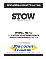 MULTIQUIP Stow MS-63 Operation And Parts Manual preview