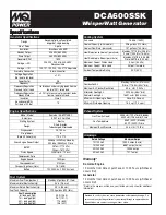 Preview for 2 page of MULTIQUIP WhisperWatt 600 DCA600SSK Features And Specifications