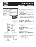 Preview for 3 page of MULTIQUIP WHISPERWATT DCA-400SSV Specifications