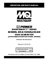 MULTIQUIP WHISPERWATT DCA150USJ3CAN Operation And Parts Manual preview