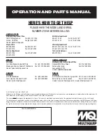 Preview for 70 page of MULTIQUIP Whiteman WBH-16EAWD Operation And Parts Manual