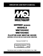 MULTIQUIP Whiteman WM70SH5C Operation And Parts Manual предпросмотр