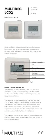 MULTIREG LCD2 Installation Manual предпросмотр