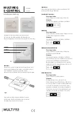 Предварительный просмотр 1 страницы MULTIREG S-CONTROL Installation And Operating Instructions