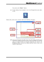 Preview for 70 page of MultiScreen Channel Operator'S Manual