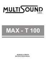 MultiSound MAX-T100 Instruction Manual предпросмотр