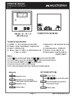 Предварительный просмотр 1 страницы MULTISPAN TC-19 Operating Manual