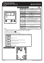 Предварительный просмотр 1 страницы MULTISPAN TC-29P Operating Manual